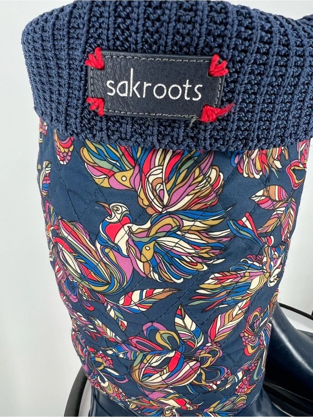 Sakroots Reprise Women's Navy Multicolor Floral‎ Rain Boots